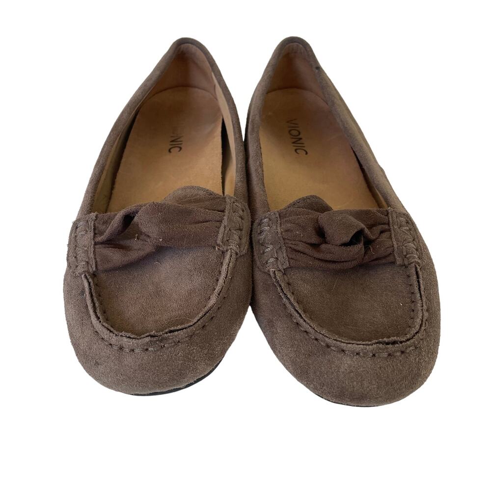 Vionic Size 7.5 W Brown suede flats